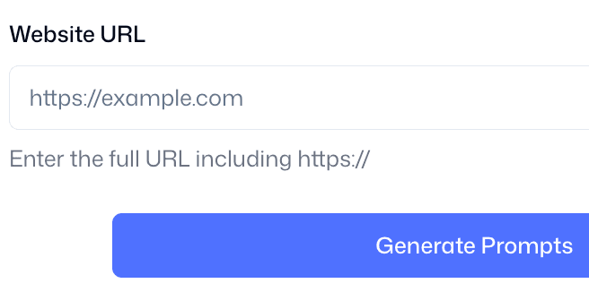 Add your website URL